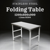 1.2mm SS304 Foldable Stainless steel bench 1200x600x900 EZ Stainless Pty Ltd